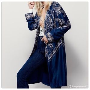 Free People Bandana Print duster